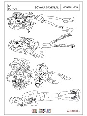 Monster High boyama sayfaları